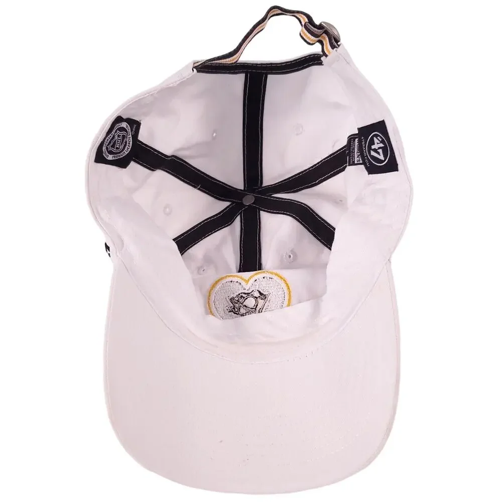 Pittsburgh Penguins 47 Heart NHL Womens White Hart Baseball Hat NWT NEW